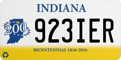 IN license plate 923IER