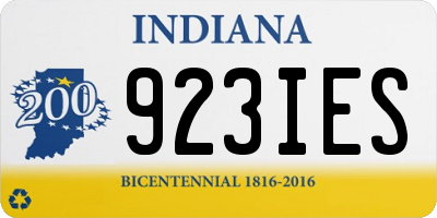 IN license plate 923IES