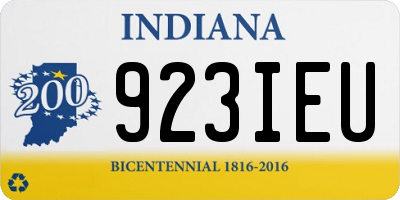 IN license plate 923IEU