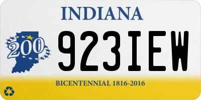 IN license plate 923IEW