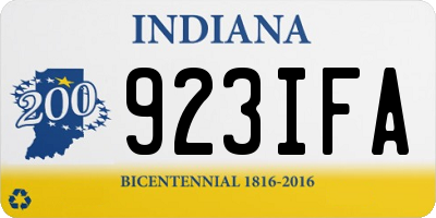 IN license plate 923IFA