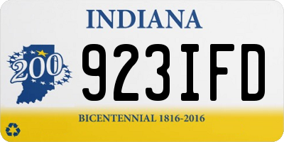 IN license plate 923IFD
