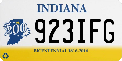 IN license plate 923IFG