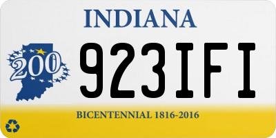 IN license plate 923IFI