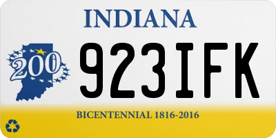 IN license plate 923IFK
