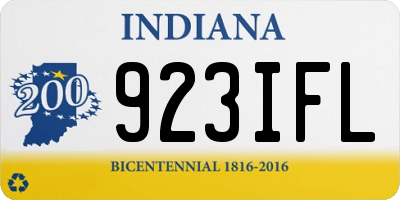 IN license plate 923IFL