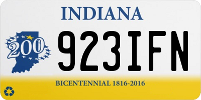 IN license plate 923IFN