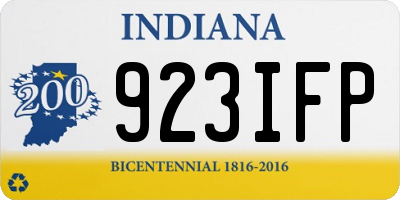 IN license plate 923IFP