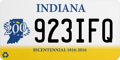 IN license plate 923IFQ