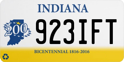 IN license plate 923IFT