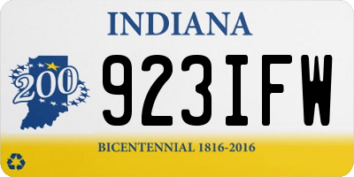 IN license plate 923IFW