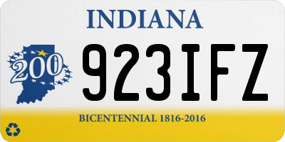 IN license plate 923IFZ