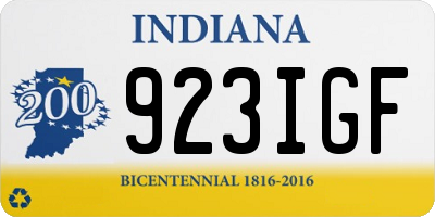 IN license plate 923IGF