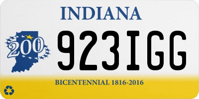 IN license plate 923IGG