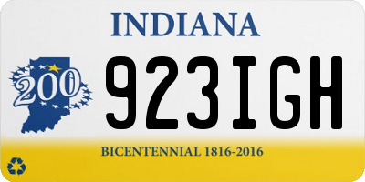 IN license plate 923IGH