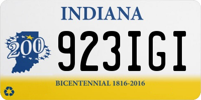 IN license plate 923IGI