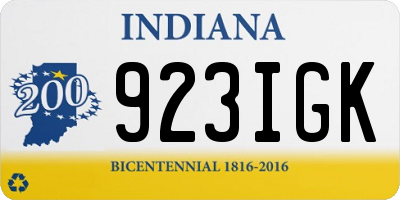 IN license plate 923IGK