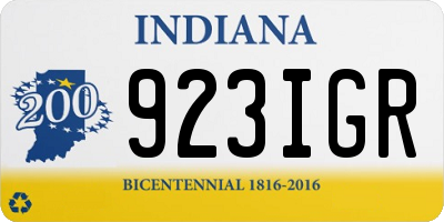IN license plate 923IGR