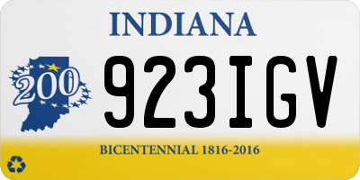 IN license plate 923IGV