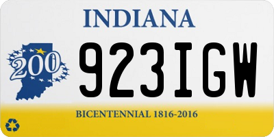 IN license plate 923IGW