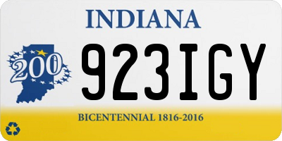 IN license plate 923IGY