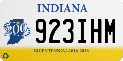 IN license plate 923IHM