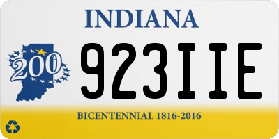 IN license plate 923IIE