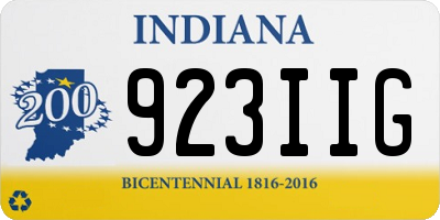 IN license plate 923IIG
