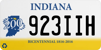IN license plate 923IIH