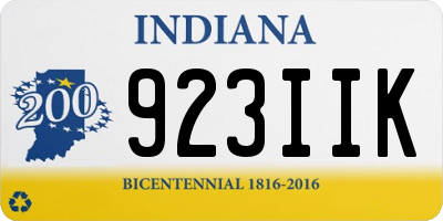 IN license plate 923IIK