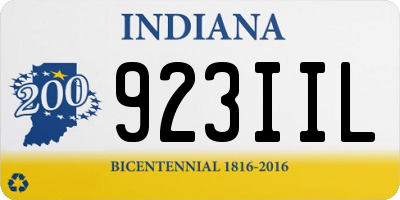 IN license plate 923IIL