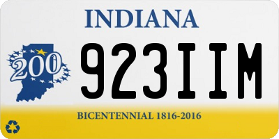 IN license plate 923IIM