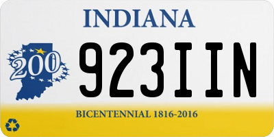 IN license plate 923IIN