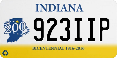 IN license plate 923IIP