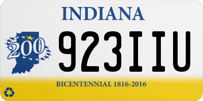 IN license plate 923IIU