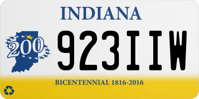 IN license plate 923IIW