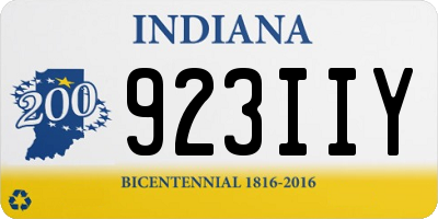 IN license plate 923IIY