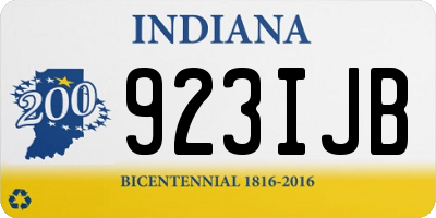 IN license plate 923IJB