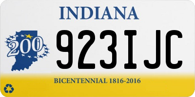 IN license plate 923IJC