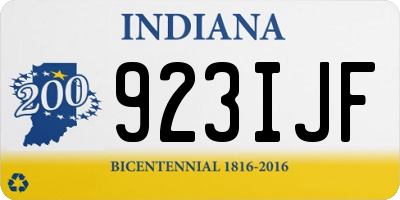 IN license plate 923IJF