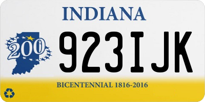 IN license plate 923IJK