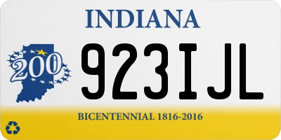 IN license plate 923IJL