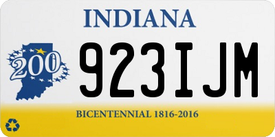 IN license plate 923IJM