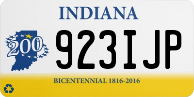 IN license plate 923IJP