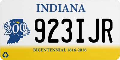 IN license plate 923IJR