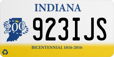 IN license plate 923IJS