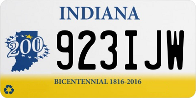 IN license plate 923IJW