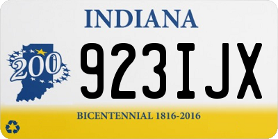 IN license plate 923IJX