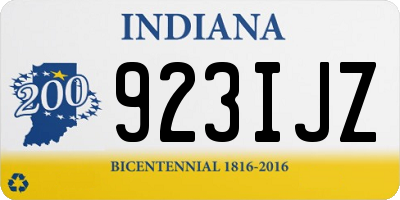 IN license plate 923IJZ
