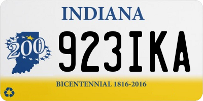 IN license plate 923IKA
